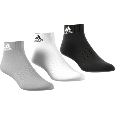 adidas Skarpetki sportowe Ankle Cushion czarne/białe/szare - 3 pary